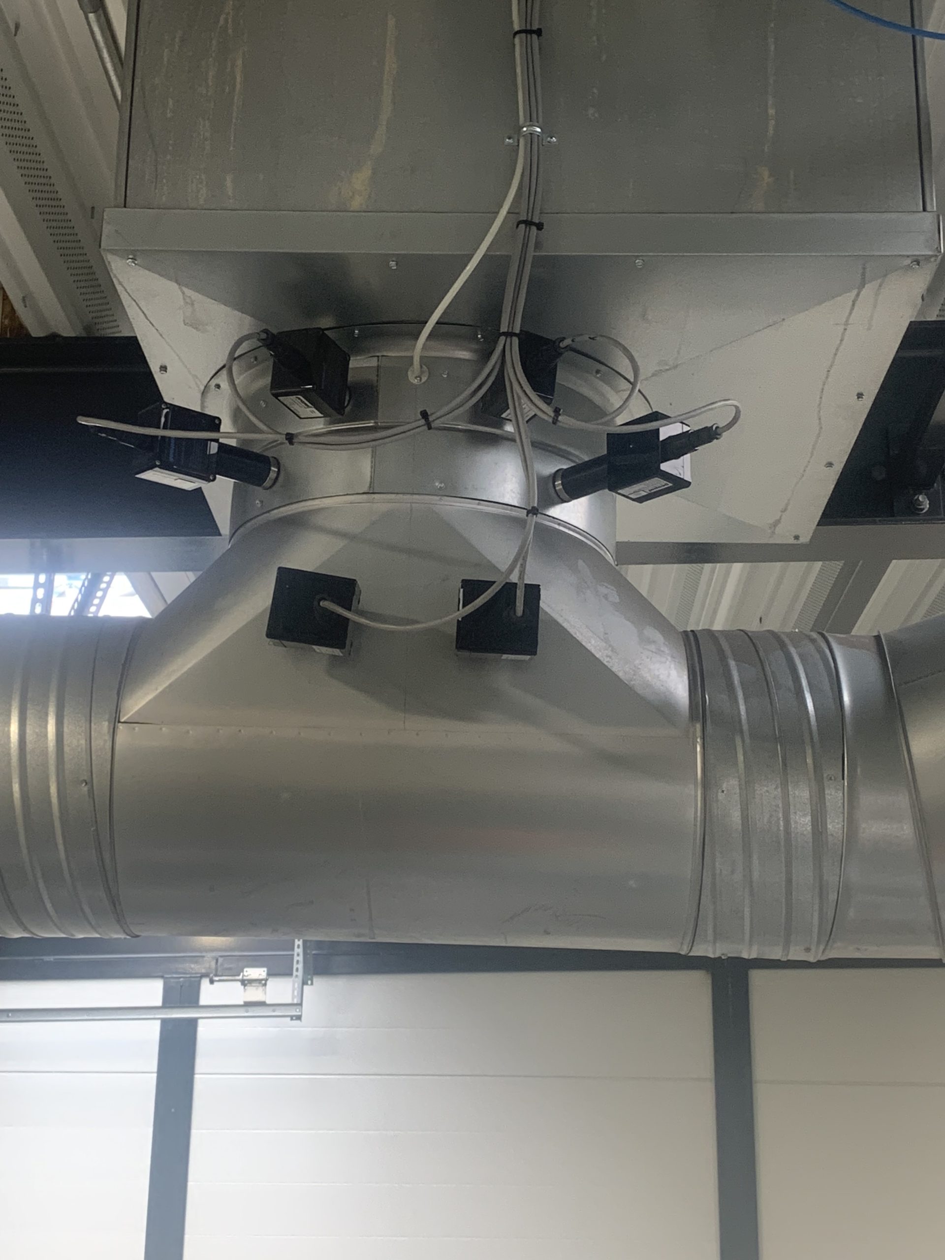 Gasdetektorer monteret på ventilationsroer