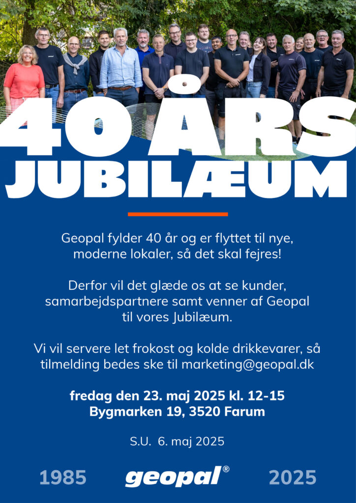 Geopal 40 Aars Jubilaeum Invitation