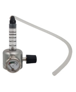 Valve with flowmeter and hose