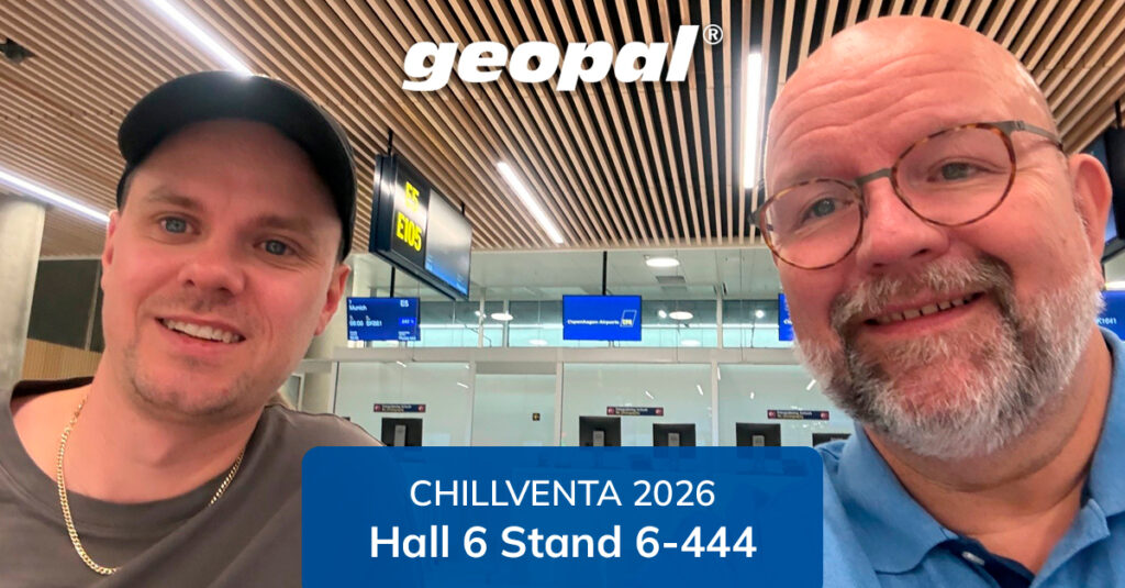 Marc and Anders from Geopal on their way to Chillventa 2026